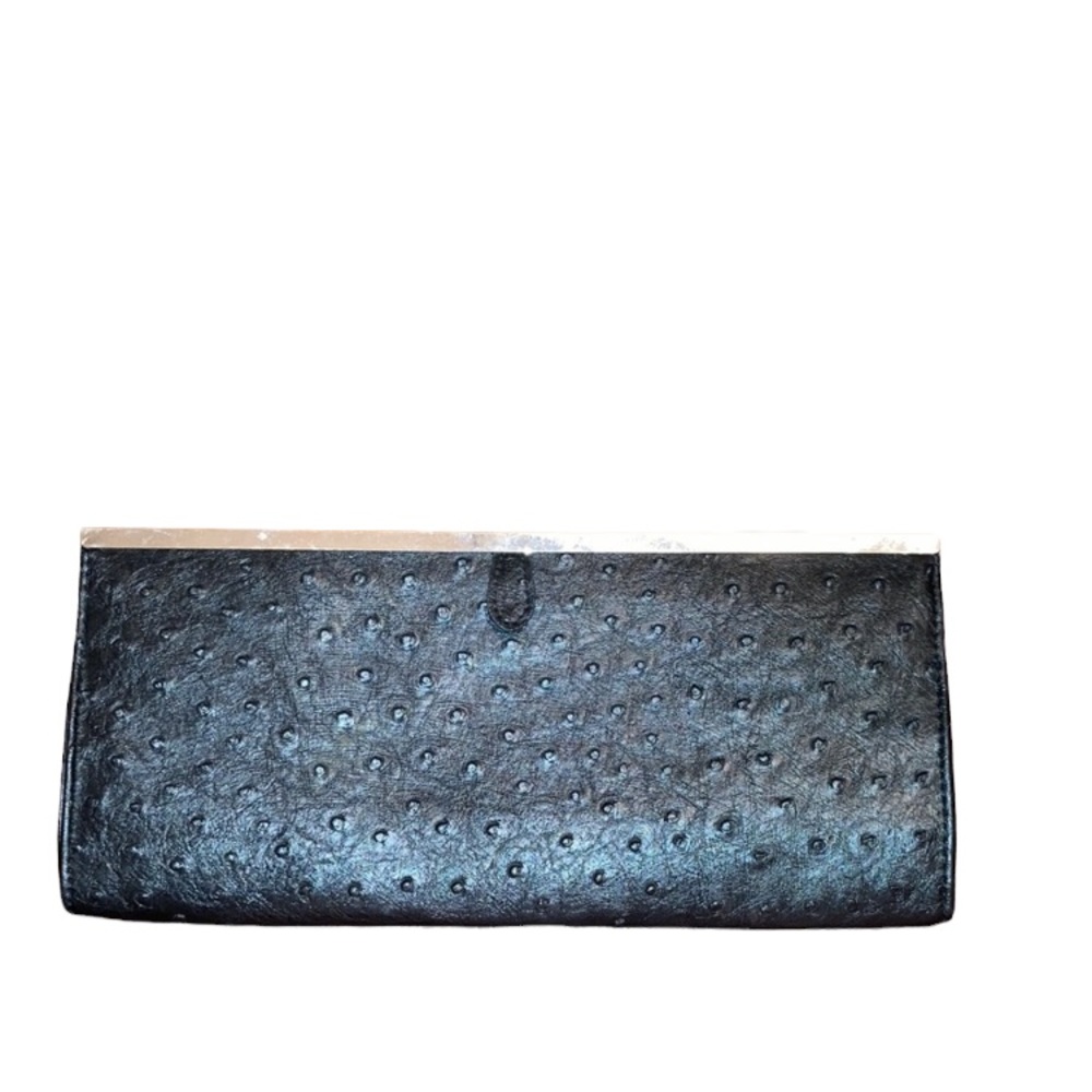 Ostrich Clutch Faux